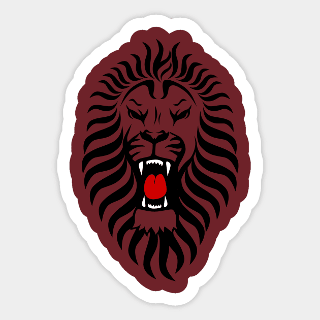 Lion Red Tongue Sticker by letnothingstopyou